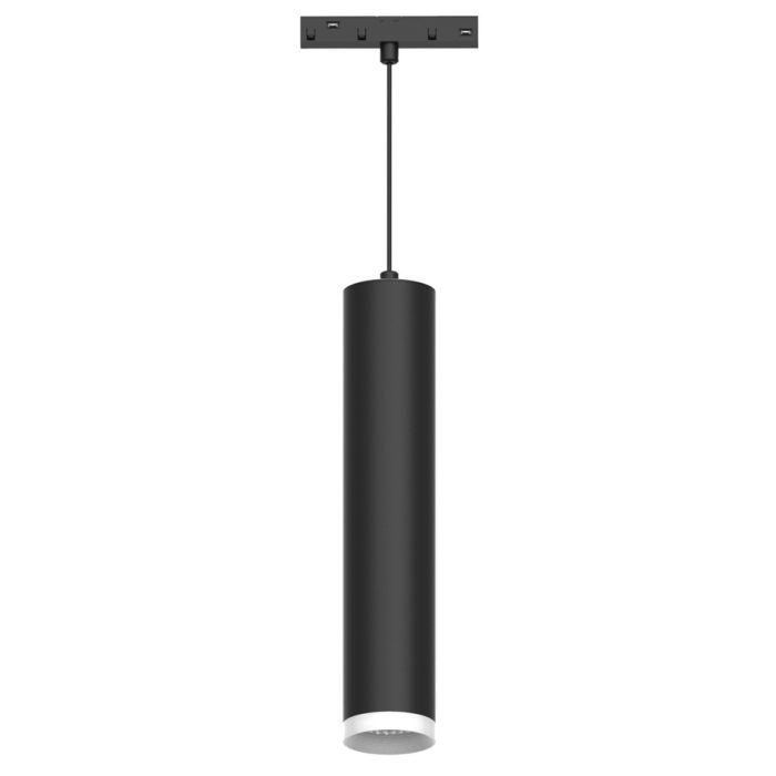 Κρεμαστό φωτιστικό LED 10W 3000K για μαγνητική ράγα σε μαύρη απόχρωση D:6cmX30cm