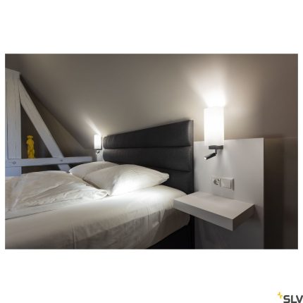 indoor surface-mounted wall light with LED spotlight and E27 socket