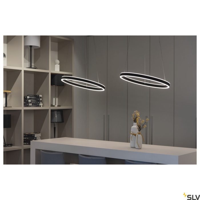 Indoor LED pendant light black CCT switch 3000/4000K