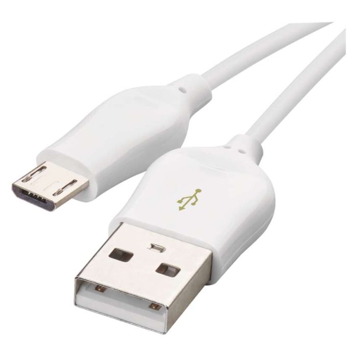 Καλώδιο 1m USB 2.0 – A -– micro B – Λευκό