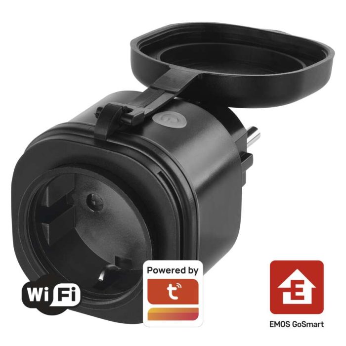 GOSMART - Πριζα Schuko WiFi – Μετρητής WATT – ΣΤΕΓΑΝΗ IP44