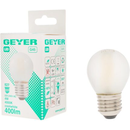 Λάμπα LED Σφαιρική Filament matt G45 4W E27 4000K 400lm