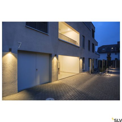 single outdoor LED surface-mounted wall light anthracite