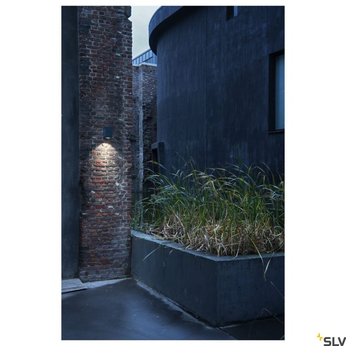 single outdoor LED surface-mounted wall light anthracite