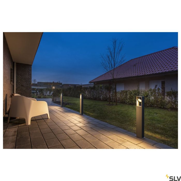 Outdoor LED free-standing light single anthracite CCT switch 3000/4000K