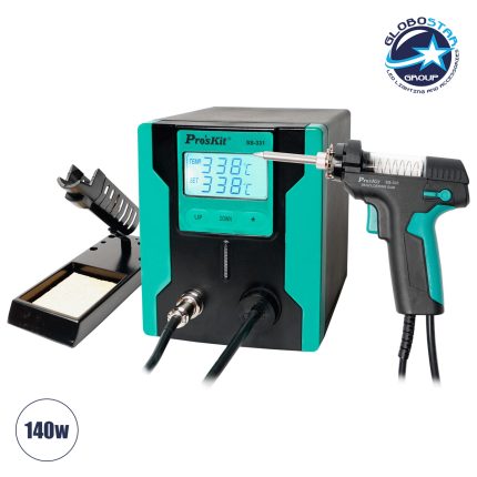 GloboStar® 79994 Proskit SS-331H Desoldering Station - Επαγγελματικός Σταθμός Αποκόλλησης Ρεύματος 140W AC 220-240V με Ρύθμιση Θερμοκρασίας 160°C έως 480°C Μ13 x Π18.5 x Υ16cm