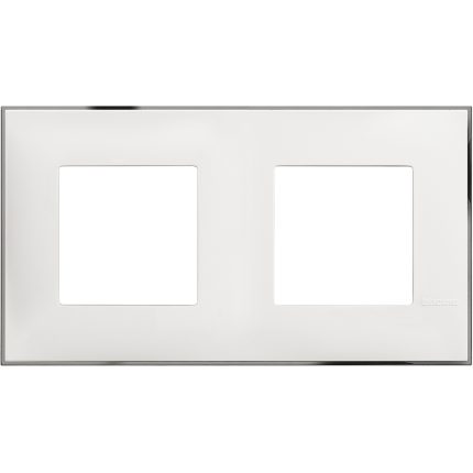 CL Πλαισιο 2X2ΣΤ White Chrome