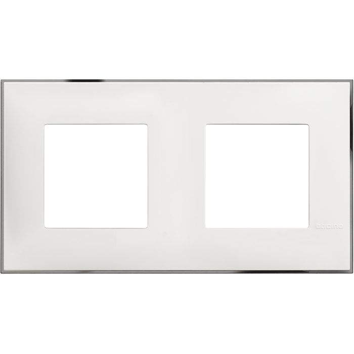 CL Πλαισιο 2X2ΣΤ White Chrome