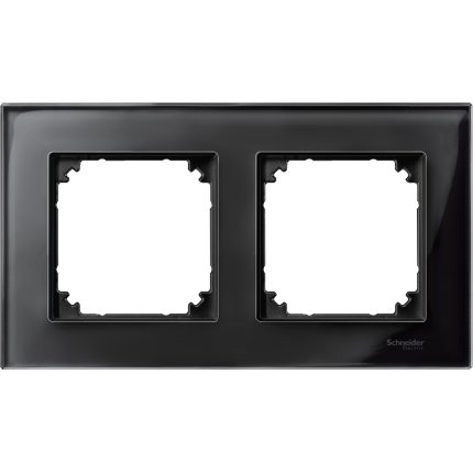 Merten M-Elegance Glass πλαίσιο 2 θέσεων Onyx black