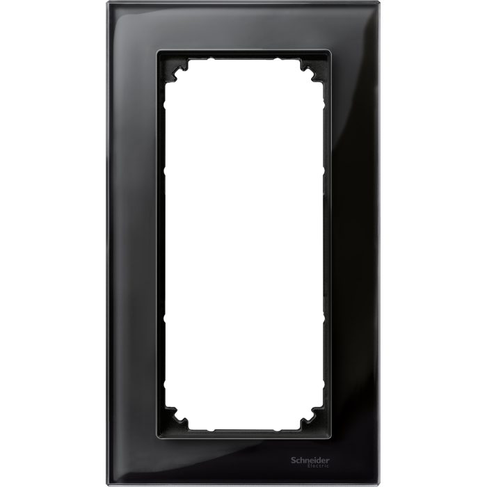 Merten M-Elegance Glass πλαίσιο 2 θέσεων ενιαίο Onyx black