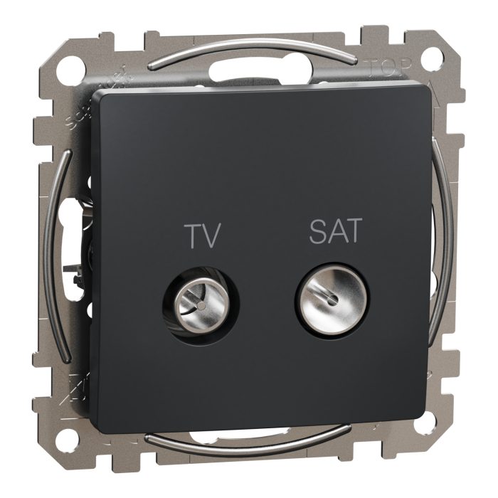 Sedna Design TV SAT πρίζα διέλευσης 10DB Ανθρακί