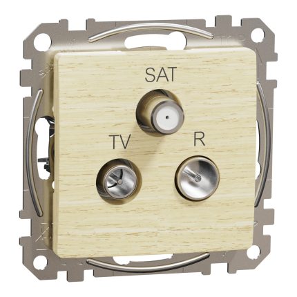 Sedna Elements TV-R-SAT τερματική 4DB Wood Birch