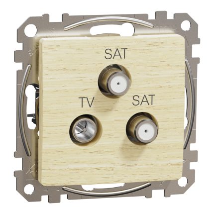 Sedna Elements TV-SAT-SAT τερματική 4DB Wood Birch