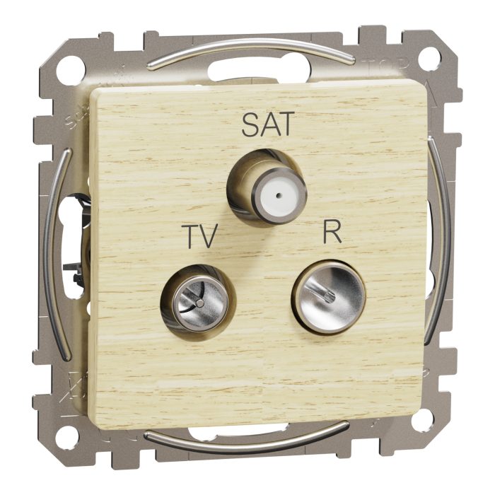 Sedna Elements TV-R-SAT διέλευσης 10DB Wood Birch