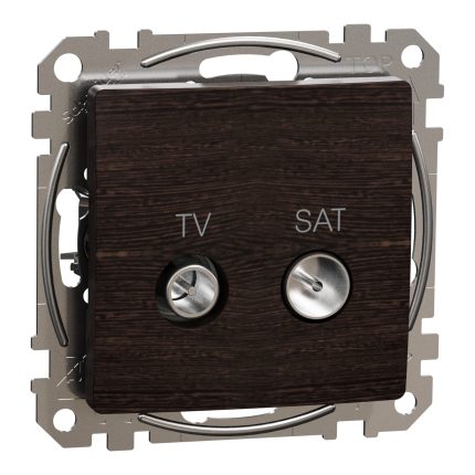 Sedna Elements TV SAT πρίζα τερματική 4DB Wood Wenge