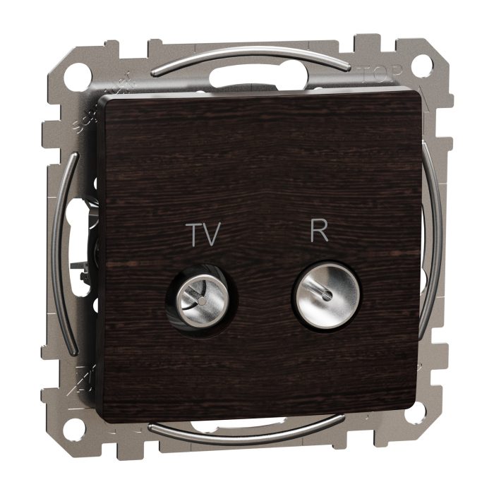 Sedna Elements TV R πρίζα διέλευσης 10DB Wood Wenge