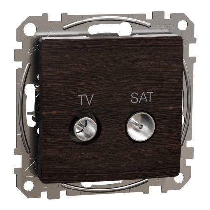 Sedna Elements TV SAT πρίζα διέλευσης 10DB Wood Wenge