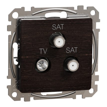 Sedna Elements TV-SAT-SAT τερματική 4DB Wood Wenge