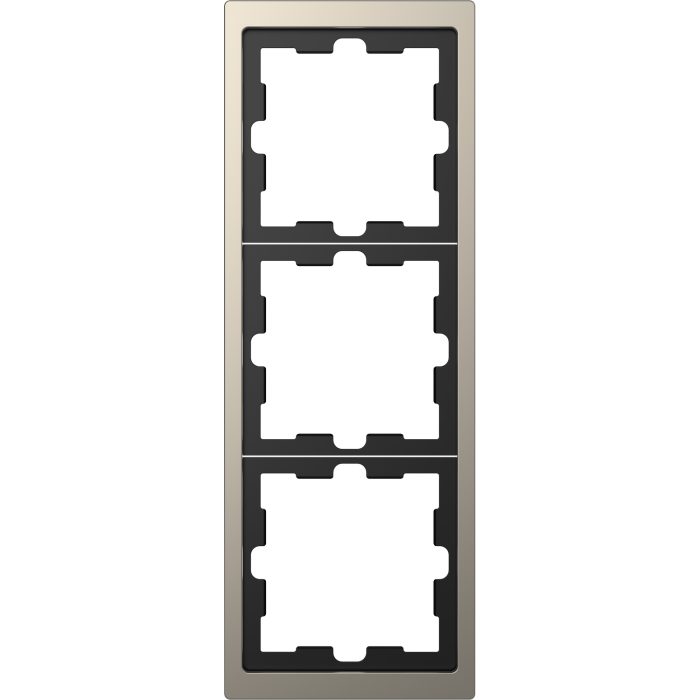 Merten D-Life πλαίσιο 3 θέσεων Nickel Metallic