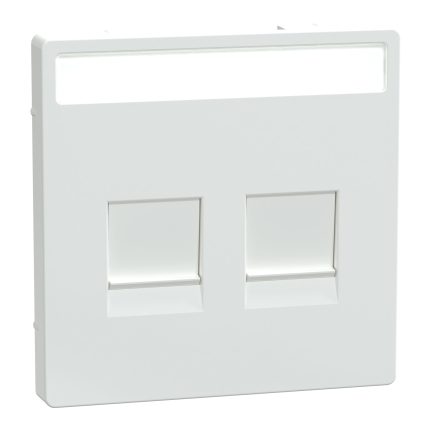 Merten D πλακίδιο 2xRJ45 modular - Λευκό