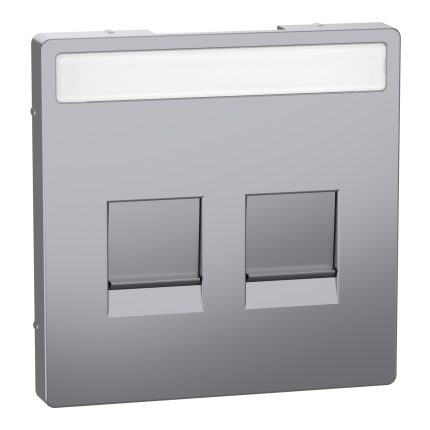 Merten D πλακίδιο 2xRJ45 modular - St Steel