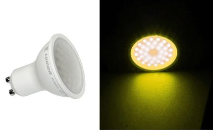 Led Λαμπα Gu10 2.5W 230V 105° Κιτρινο