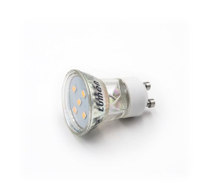 Led Λαμπα Gu10 Mr11 Γυαλινο 2W 105° Ψυχρο 6200Κ