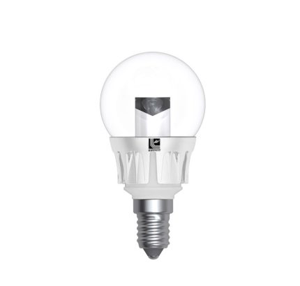 Led Λαμπα Σφαιρικο Διαφανο Λευκο Αλουμινιο Ε14 5W Θερμο