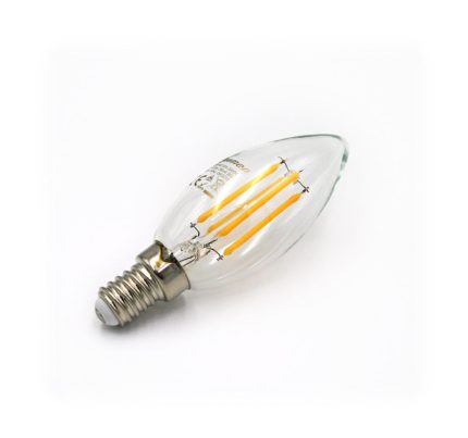 Led Λαμπα Cog Κερακι Διαφανο Ε14 4W 230V Ψυχρο