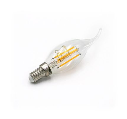 Led Λαμπα Cog Κερακι Διαφανο Με Μυτη Ε14 4W 230V Θερμο