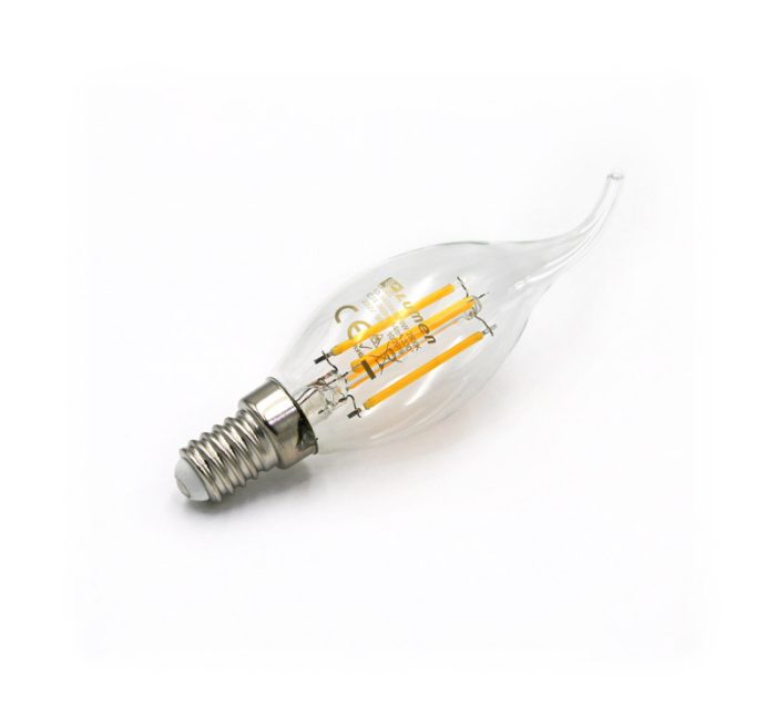 Led Λαμπα Cog Κερακι Διαφανο Με Μυτη Ε14 4W 230V Θερμο