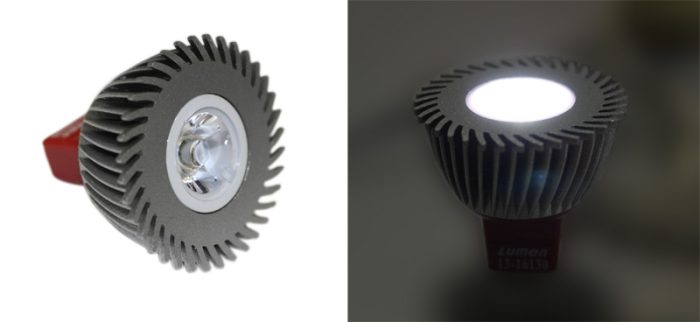 Led Λαμπα Ισχυος Mr16 3W 12Vac/Dc 1Led 10° Ψυχρο 6200Κ