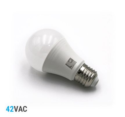 Led Λαμπα Αχλαδι Ε27 6W 42Vac Λευκο 4000Κ