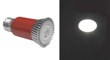 Led Λαμπα Ισχυος E27 3W 230V 1 Led 10° Ψυχρο 6200Κ