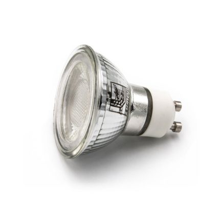 Led Λαμπα Cob Gu10 Γυαλινο 6W 230V 38° Θερμο 3000Κ