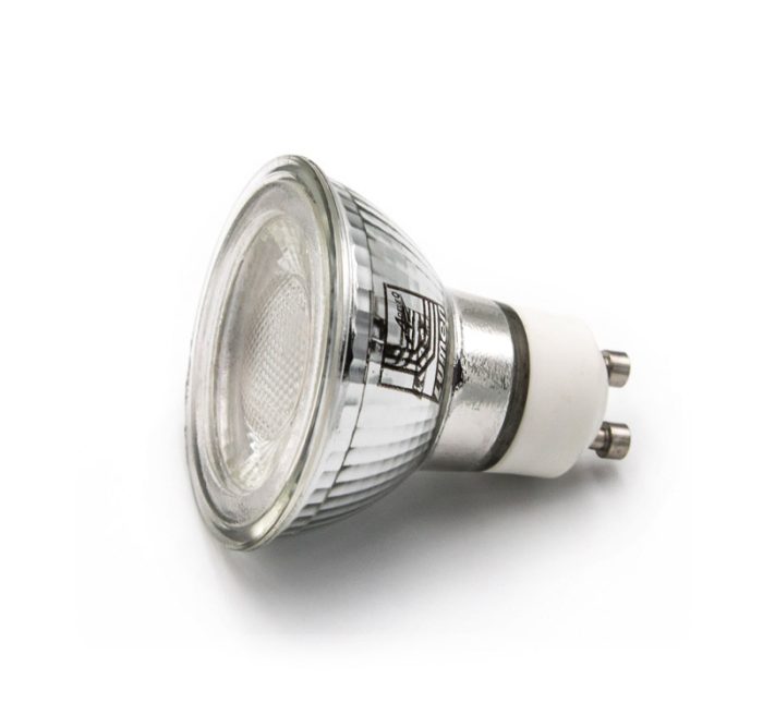 Led Λαμπα Cob Gu10 Γυαλινο 6W 230V 38° Λευκο 4000Κ