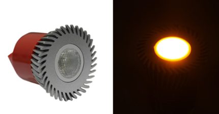 Led Λαμπα Ισχυος Mr16 3W 230V 1 Led 30° Πορτοκαλι