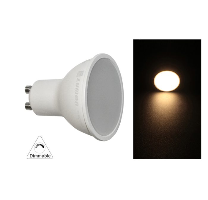 Led Λαμπα Gu10 7W 230V 105° Ντιμαριζομενο Θερμο 3000Κ