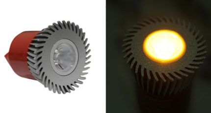 Led Λαμπα Ισχυος Mr16 3W 230V 1 Led 10° Πορτοκαλι