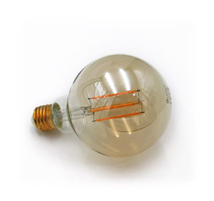 Led Λαμπα Cog Globe Φ95 Ε27 6W Ντιμαριζομενo Μελι 2200K