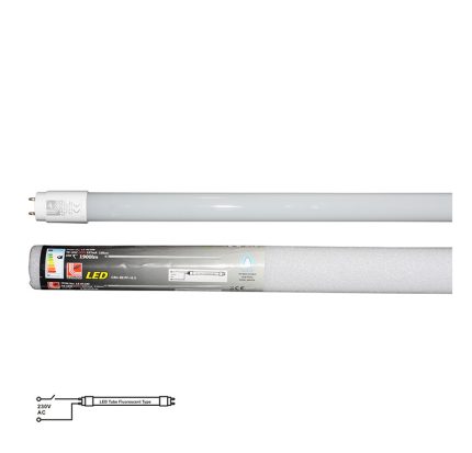 Led Λαμπα Γυαλινη T8 120Cm 18W 230V Μονης Τροφοδοσιας Ψυχρο