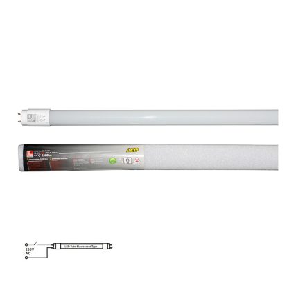 Led Λαμπα Γυαλινη T8 150Cm 24W 230V Μονης Τροφοδοσιας Ψυχρο