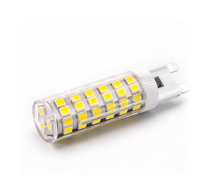 Led Λαμπα Smd Κεραμικο G9 5W 230Vac Διαφανη Θερμο 3000Κ