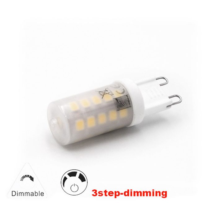 Led Λαμπα Smd Κεραμικο G9 3.5W Ματ Ντιμαρ.3 Eπιπεδων Θερμο