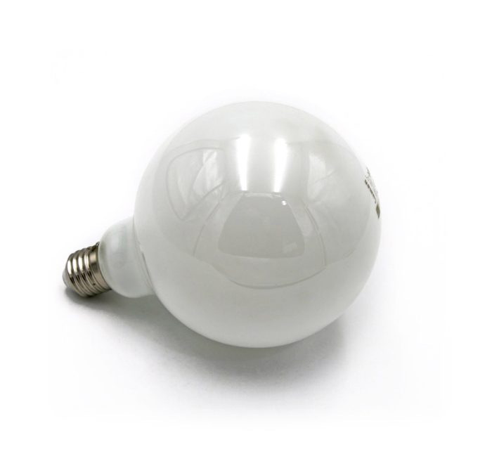 Led Λαμπα Cog Globe Φ125 Γαλακτος Ε27 8W 230V Λευκο