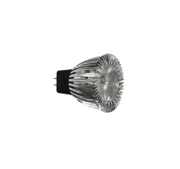 Led Λαμπα Ισχυος Mr11 3W 12Vac/Dc Ντιμ.Εναλ.Φακο 15° Ψυχρο