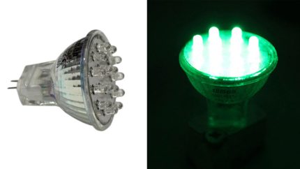 Led Λαμπα Mr11 15Led 0.9W 230V Πρασινο