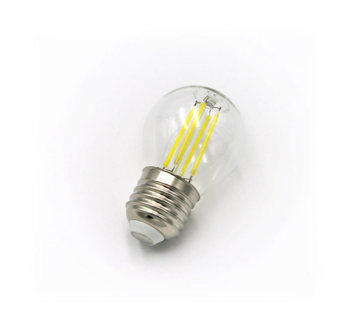 Led Λαμπα Cog Σφαιρικο Διαφανο Ε27 6W 230V Ψυχρο