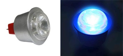 Led Λαμπα Ισχυος Mr11 1W 12Vac/Dc 30° Μπλε