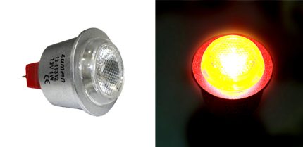 Led Λαμπα Ισχυος Mr11 1W 12Vac/Dc 30° Κοκκινο